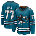 Pouc S.Jose Sharks #77 Michael Misa Teal Breakaway Jerseys