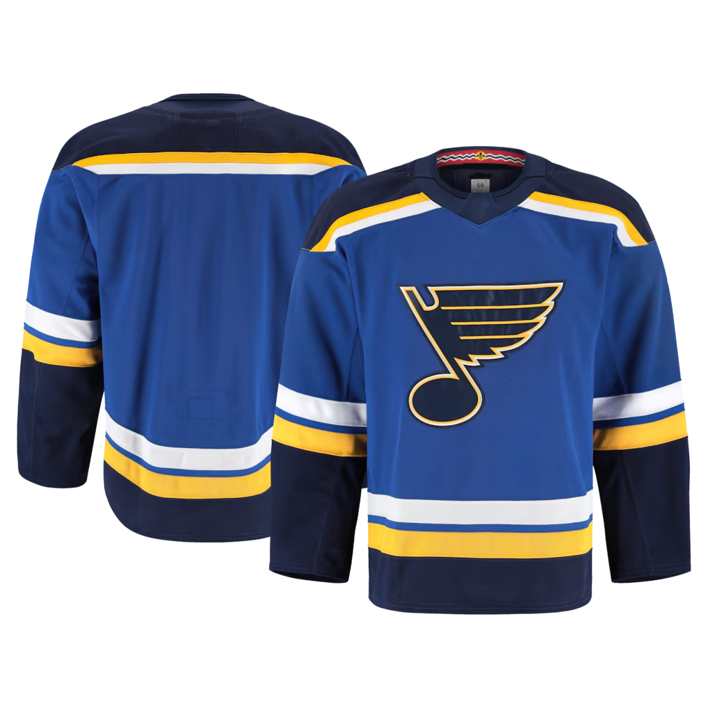 Pouc St.L.Blues Blue Alternate Authentic Pro Jerseys