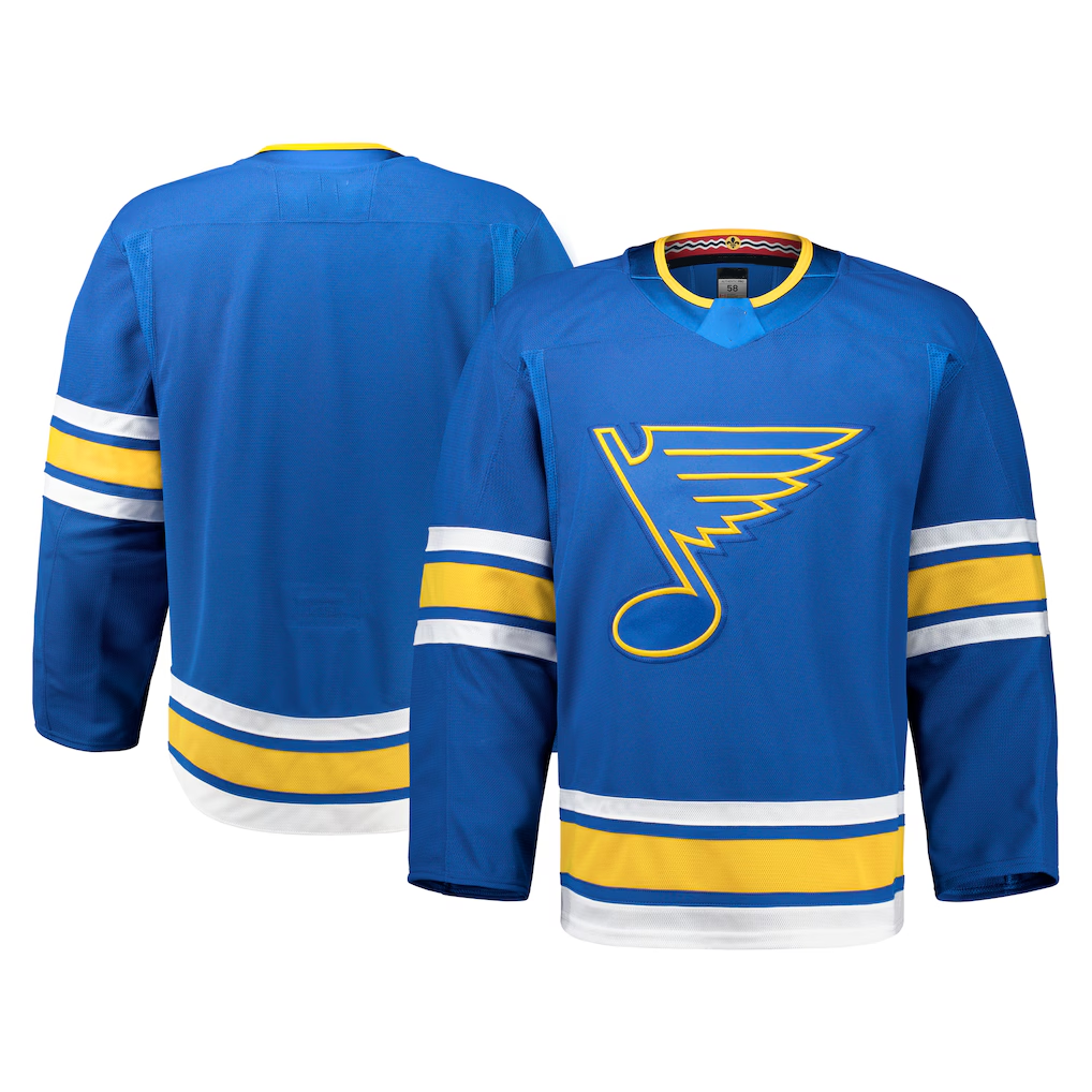 Pouc St.L.Blues Blue Home Authentic Pro Jerseys