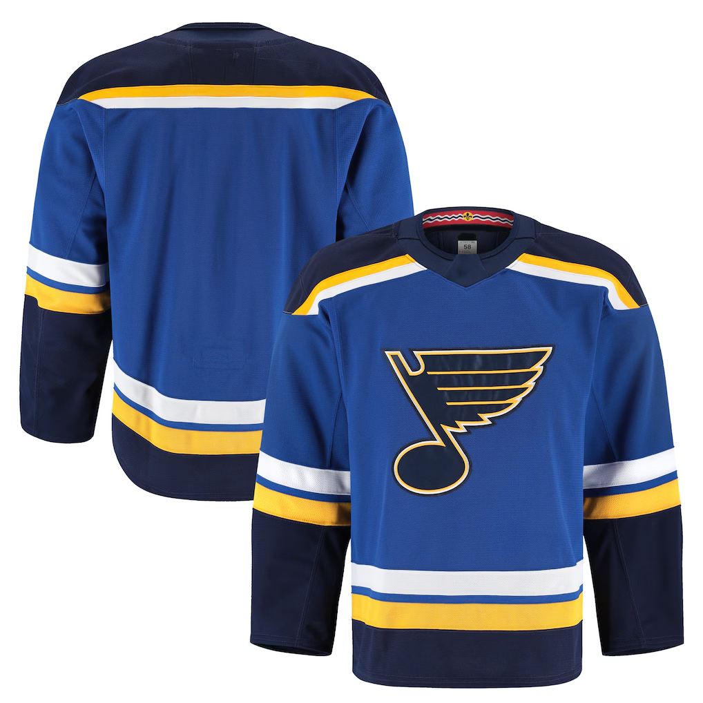 Pouc St.L.Blues Blue Home Authentic Pro Jerseys
