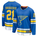 Pouc St.L.Blues #21 Blues Jimmy Snuggerud Blue Home Breakaway Jerseys