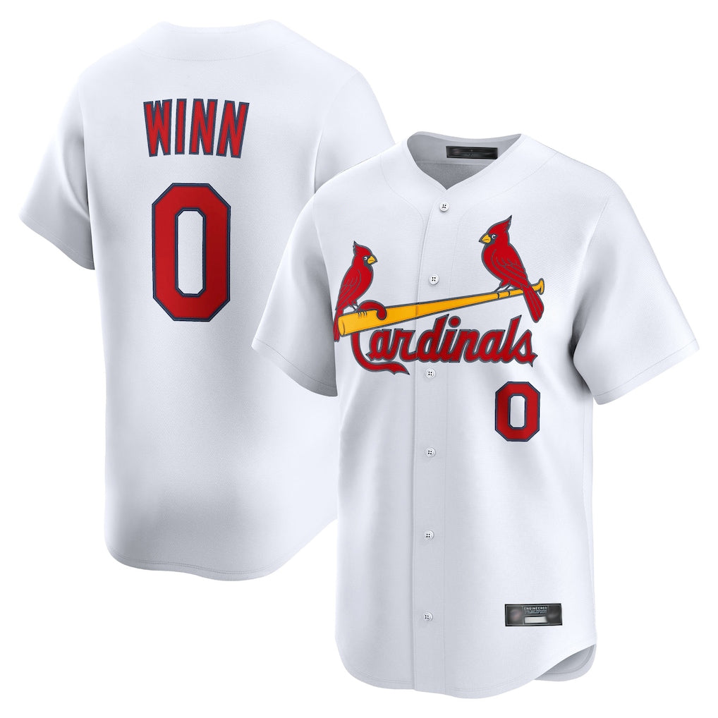 Pouc St. Louis Cardinals #0 Masyn Winn Player White Home Limited Stitched Jerseys