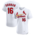 Pouc St. Louis Cardinals #16 Nolan Gorman Player White Home Limited Elite Stitched Jerseys