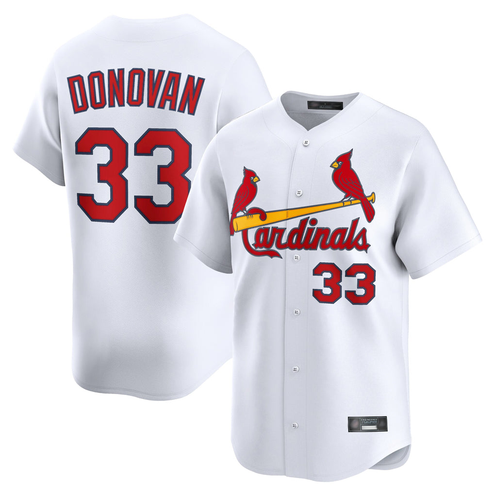 Pouc St. Louis Cardinals #33 Brendan Donovan Player White Home Limited Stitched Jerseys