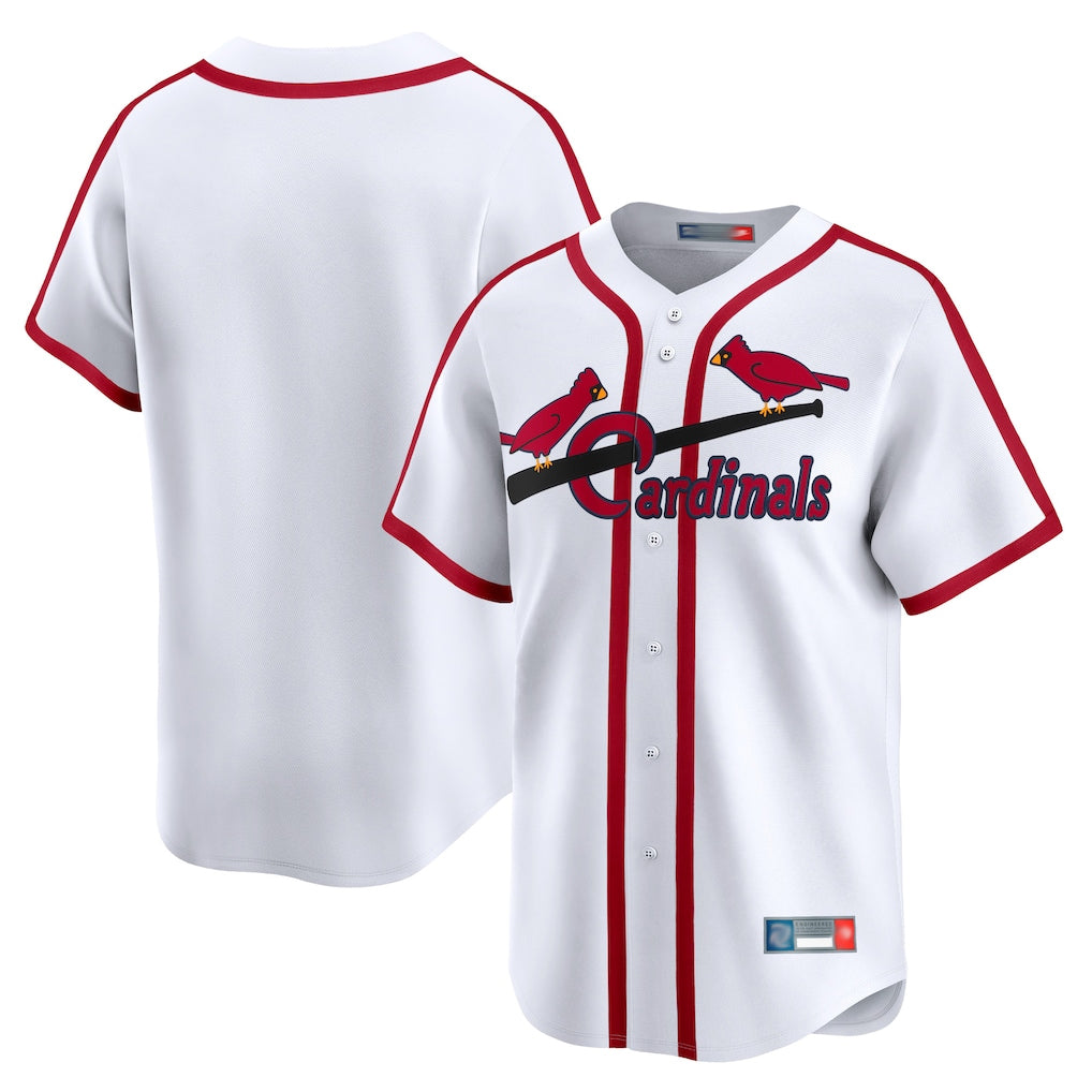 Pouc St. Louis Cardinals Blank Player White Cooperstown Collection Limited Stitched Jerseys