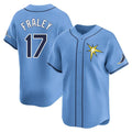 Pouc TB.Rays #17 Jake Fraley Player Light Blue Home Limited Stitched Jerseys