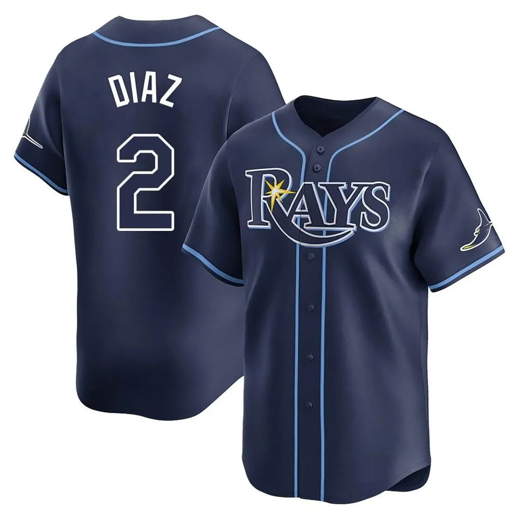 Pouc TB.Rays #2 Yandy Diaz Player Navy Home Limited Stitched Jerseys