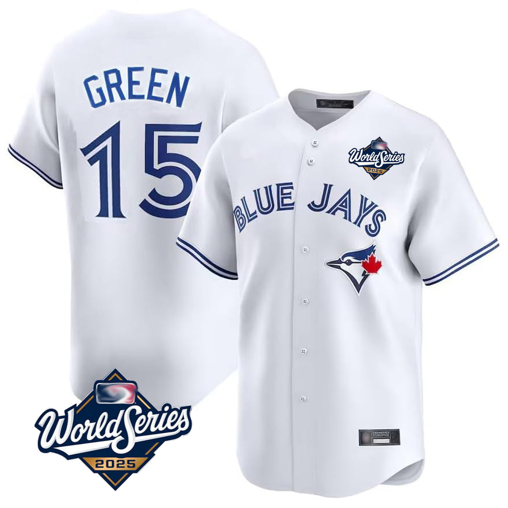 Pouc T.Blue Jays #15 Chad Green Player White 2025 World Series Limited Stitched Jerseys