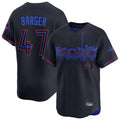 Pouc T.Blue Jays #47 Addison Barger Player Black&Blue City Connect Limited Stitched Jerseys