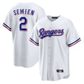Pouc T.Rangers #2 Marcus Semien Player White Replica Game Stitched Jerseys