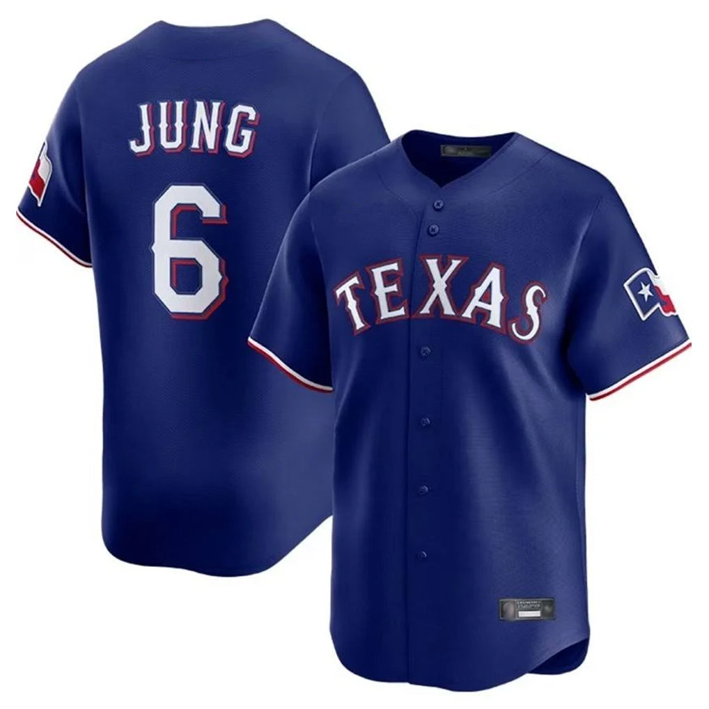 Pouc T.Rangers #6 Josh Jung Player Royal Home Limited Stitched Jerseys