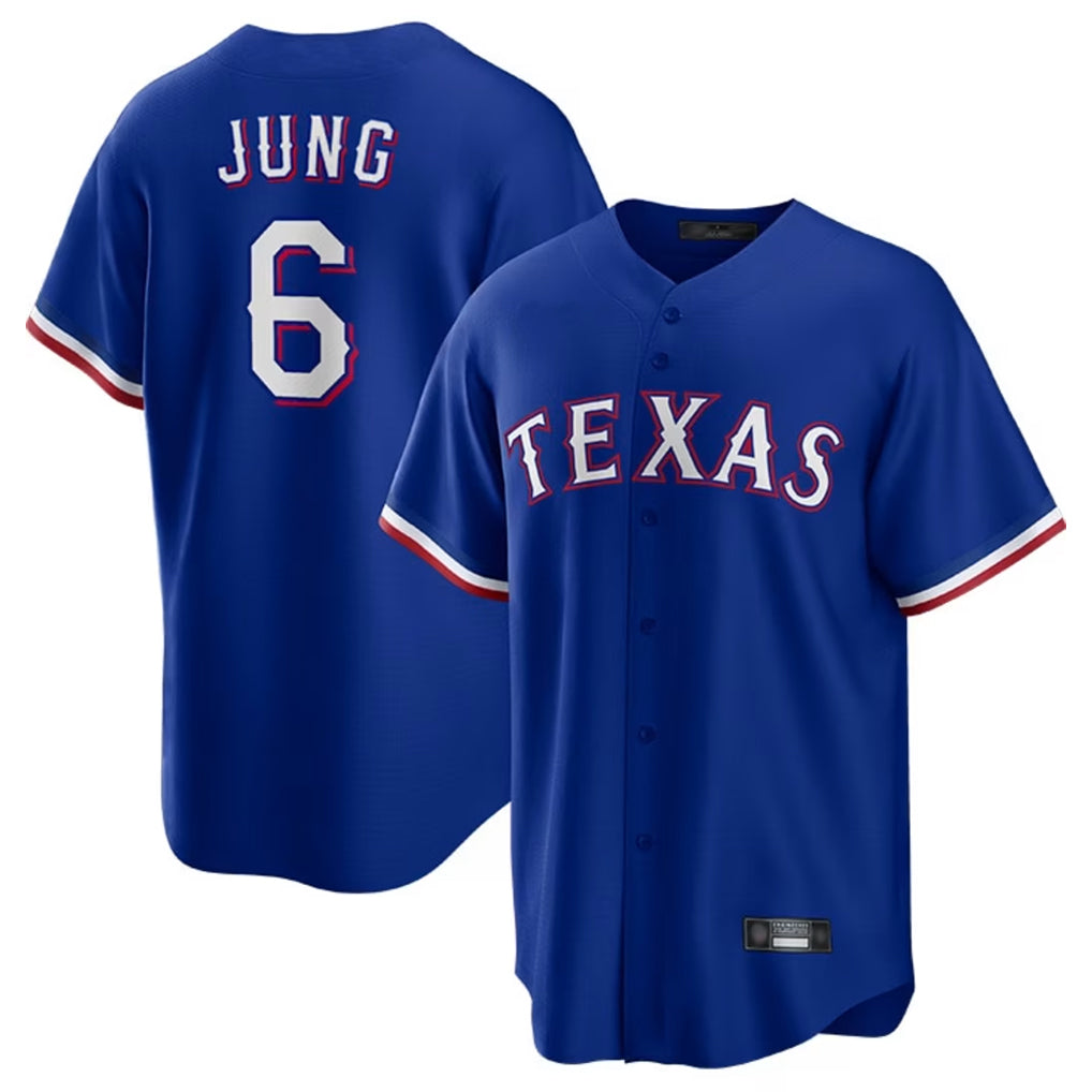 Pouc T.Rangers #6 Josh Jung Player Royal Limited Home Stitched Jerseys