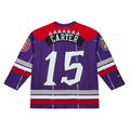 Pouc T.Raptors #15 Vince Carter Mitchell & Ness Purple Maxxed Out Fashion Hockey Jerseys