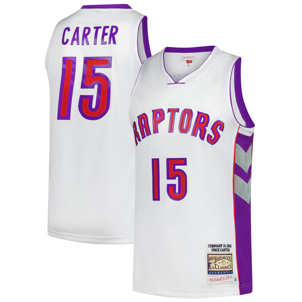 Pouc T.Raptors #15 Vince Carter Mitchell & Ness White 2000 All-Star Game Authentic Jerseys