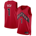 Pouc T.Raptors #1 Gradey Dick Red Swingman Player Jerseys - Icon Edition