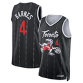 Pouc T.Raptors #4 Scottie Barnes Black 2025-26 Swingman Jerseys - City Edition