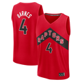 Pouc T.Raptors #4 Scottie Barnes Red Fast Break Replica Jerseys - Icon Edition