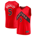 Pouc T.Raptors #5 Immanuel Quickley Red Fast Break Player Jerseys - Icon Edition