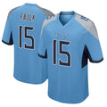 Pouc T.Titans #15 Keldric Faulk Player Light Blue Home Game Stitched Jerseys