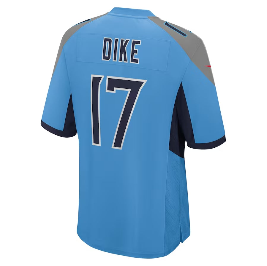 Pouc T.Titans #17 Chimere Dike Light Blue Team Game Stitched Jersey