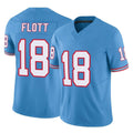 Pouc T.Titans #18 Cor'Dale Flott Player Light Blue Limited Vapor F.U.S.E. Home Game Stitched Jerseys