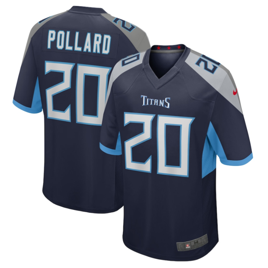 Pouc T.Titans #20 Tony Pollard Navy Game Player Jersey Stitched Jerseys