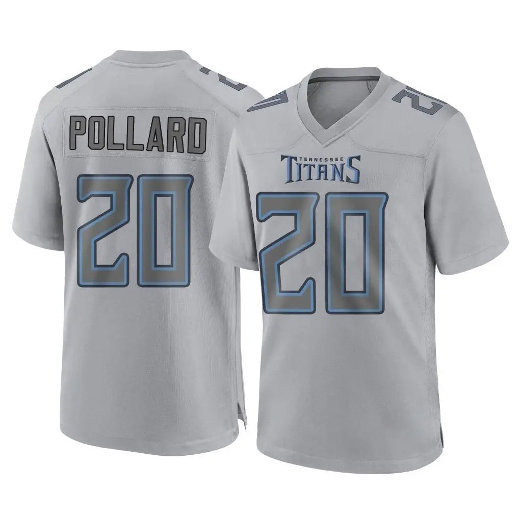 Pouc T.Titans #20 Tony Pollard Player Gray Atmosphere Fashion Home Game Stitched Jerseys