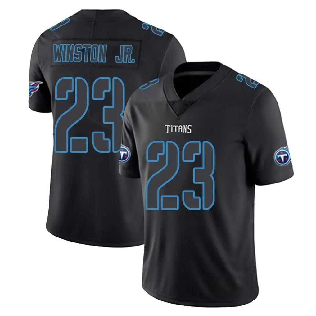 Pouc T.Titans #23 Kevin Winston Jr. Player Black Impact Limited Home Game Stitched Jerseys