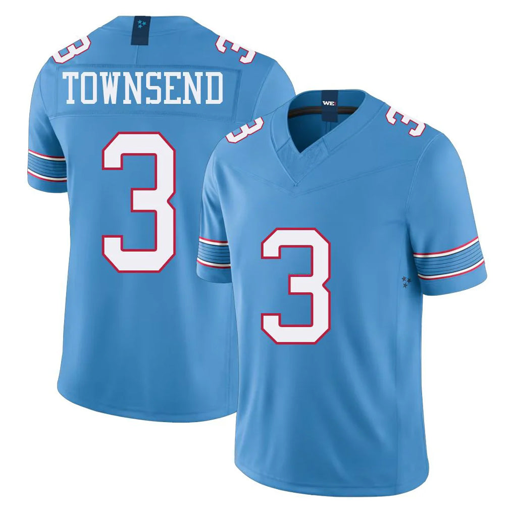 Pouc T.Titans #3 Tommy Townsend Player Light Blue Team Vapor F.U.S.E. Limited Home Game Stitched Jerseys