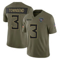 Pouc T.Titans #3 Tommy Townsend Player Olive Limited 2025 Salute to Service Home Game Stitched Jerseys