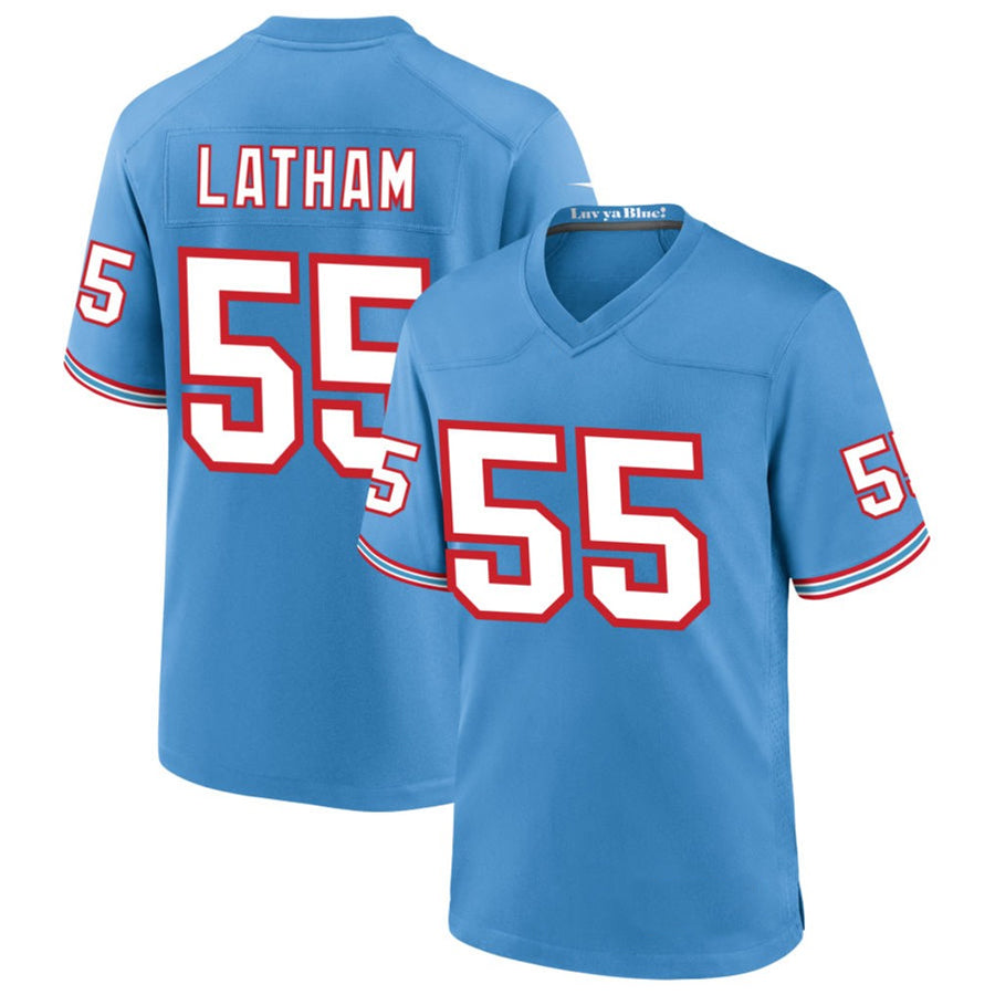 Pouc T.Titans #55 JC Latham Player Blue Throwback Alternate Game Stitched Jerseys