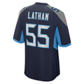 Pouc T.Titans #55 JC Latham Player Navy Home Game Stitched Jerseys