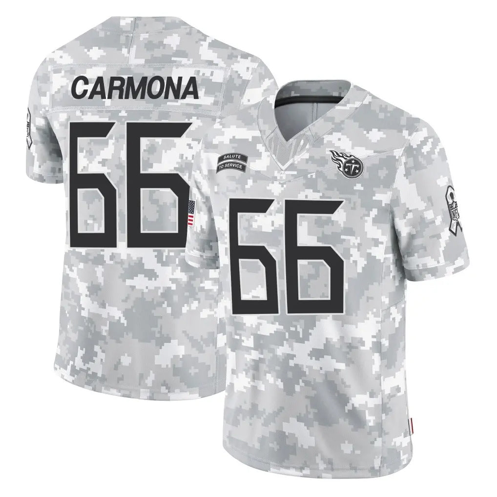 Pouc T.Titans #66 Fernando Carmona Jr. Player Arctic Camo Limited Salute to Service Home Game Stitched Jerseys