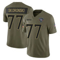 Pouc T.Titans #77 Peter Skoronski Player Olive Limited 2025 Salute to Service Home Game Stitched Jerseys