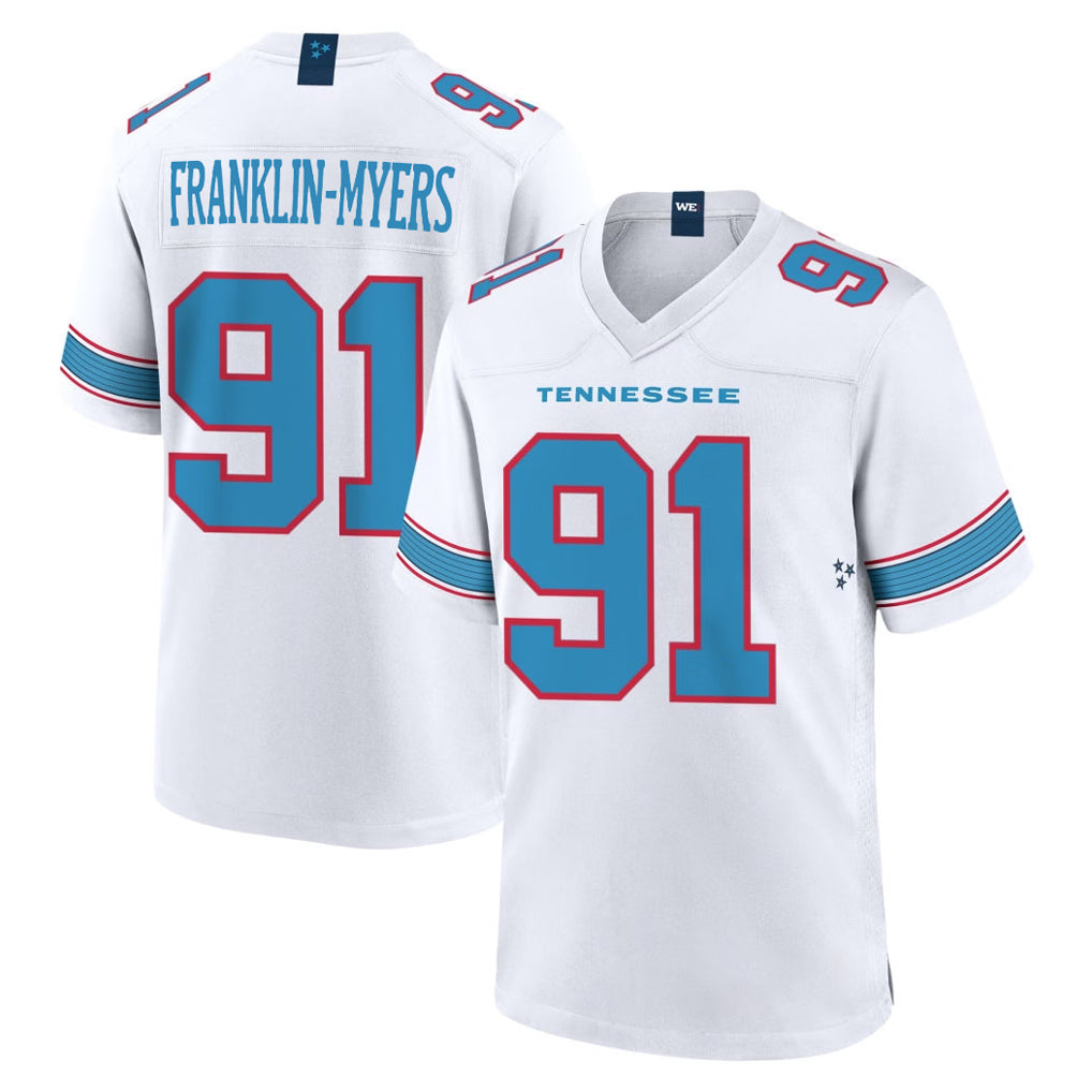 Pouc T.Titans #91 John Franklin-Myers Player White 2026 Game Home Stitched Jerseys