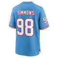 Pouc T.Titans #98 Jeffery Simmons Player Light Blue Throwback Alternate Game Stitched Jerseys