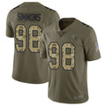 Pouc T.Titans #98 Jeffery Simmons Player Olive Salute To Service Limited Stitched Jerseys