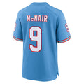 Pouc T.Titans #9 Steve McNair Player Light Blue Throwback Alternate Game Stitched Jerseys