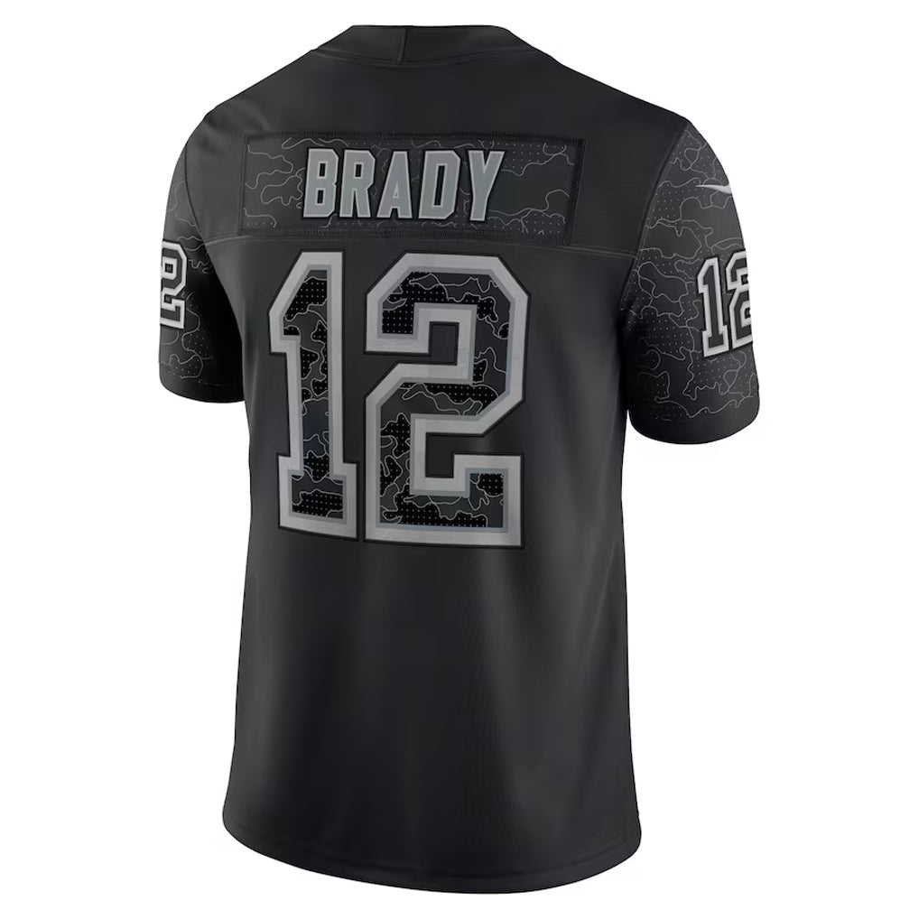 Pouc TB.Buccaneers #12 Tom Brady Player Black RFLCTV Limited Stitched Jerseys