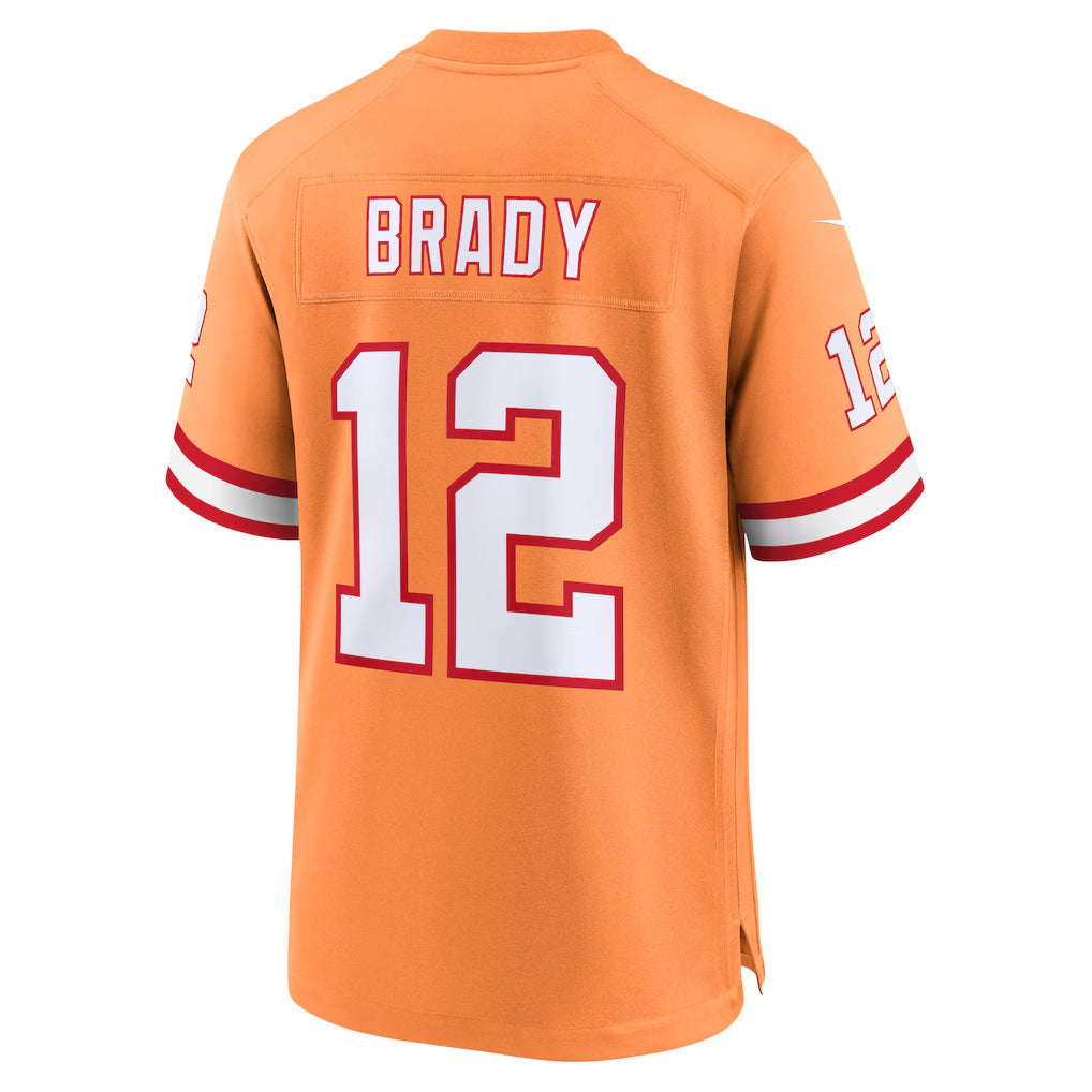 Pouc TB.Buccaneers #12 Tom Brady Player Orange Home Game Stitched Jerseys