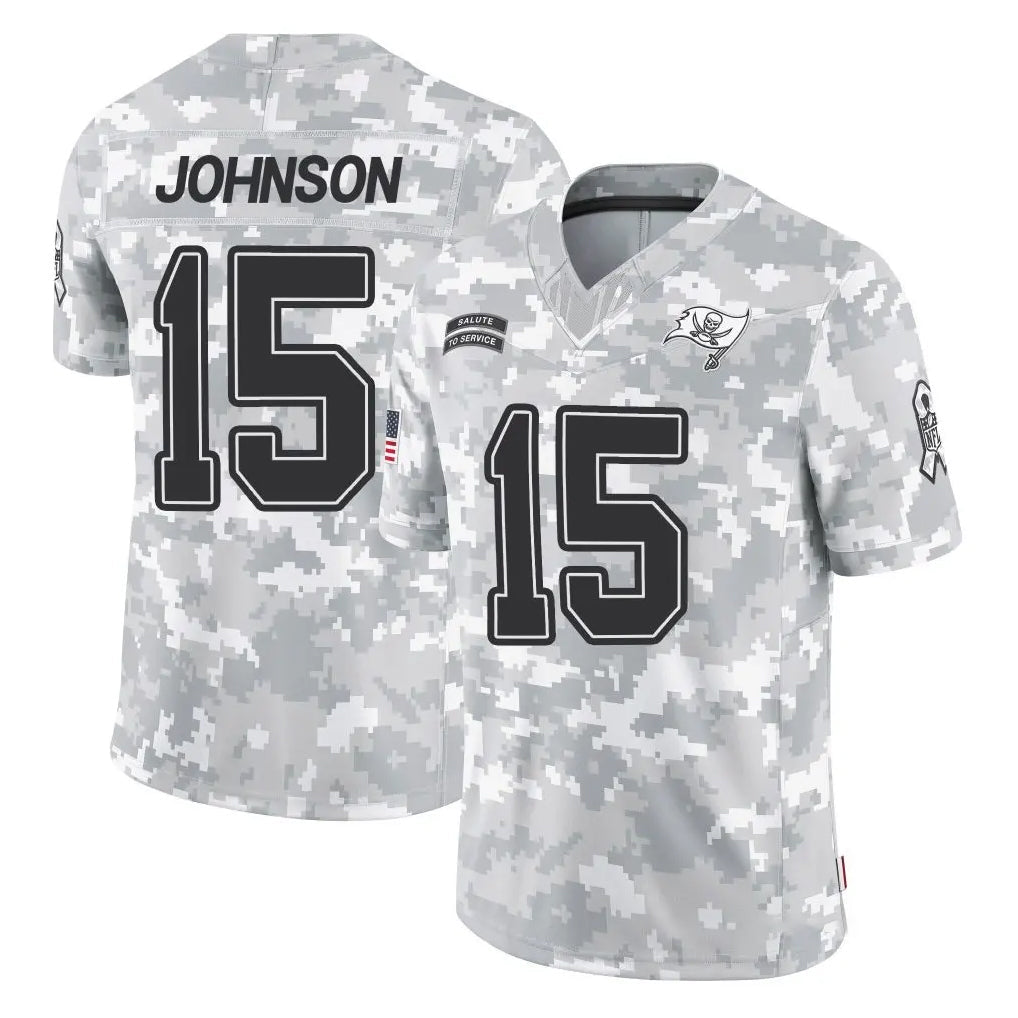 Pouc TB.Buccaneers #15 Tez Johnson Player Arctic Camo Limited Salute To Service Home Game Stitched Jerseys