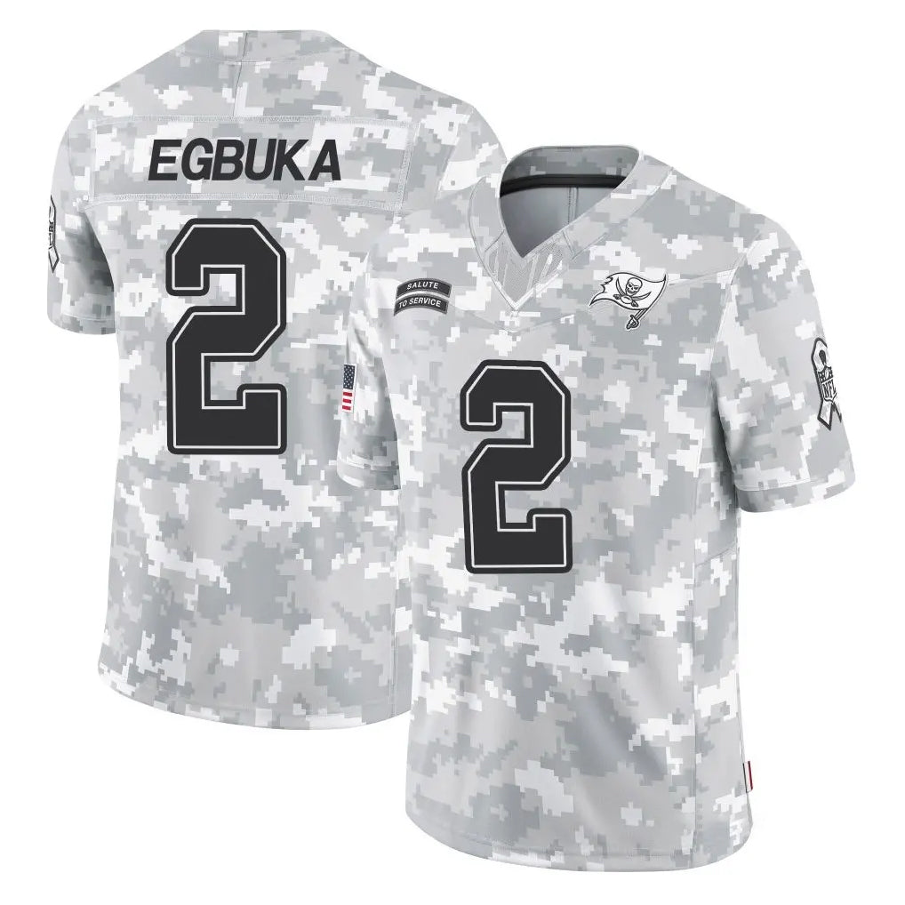 Pouc TB.Buccaneers #2 Emeka Egbuka Player Arctic Camo Limited Salute To Service Home Game Stitched Jerseys