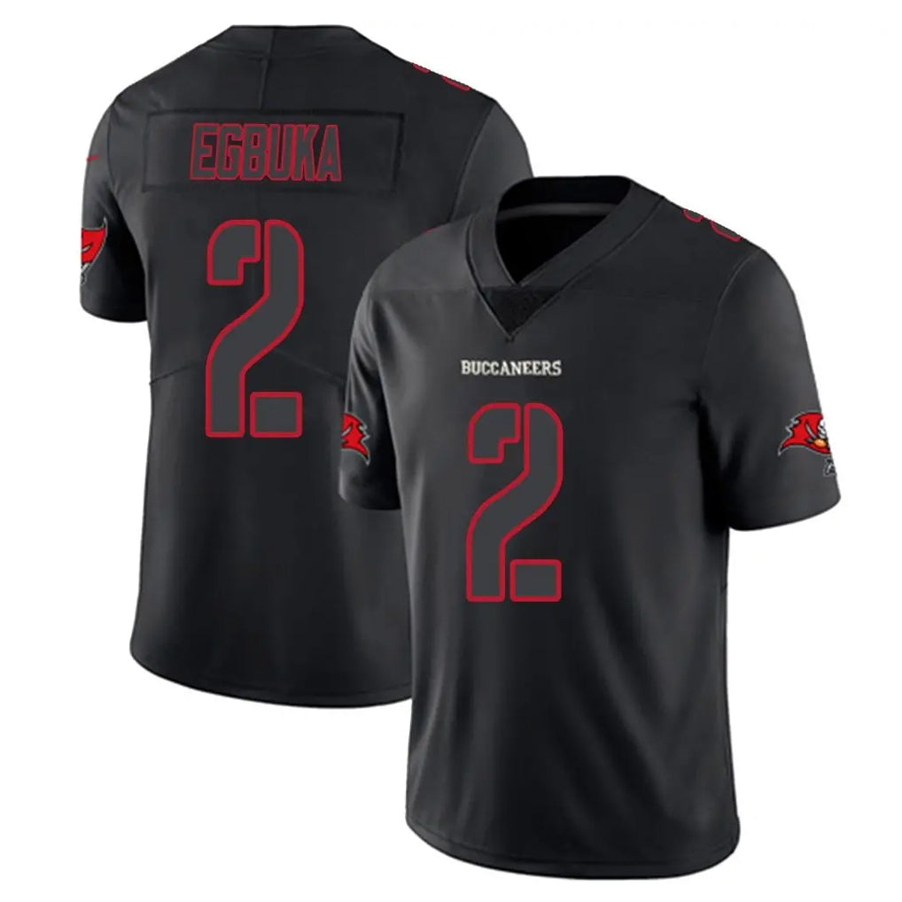 Pouc TB.Buccaneers #2 Emeka Egbuka Player Black Impact Limited Home Game Stitched Jerseys