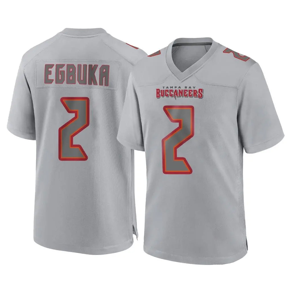 Pouc TB.Buccaneers #2 Emeka Egbuka Player Gray Atmosphere Fashion Home Game Stitched Jerseys