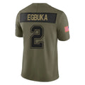 Pouc TB.Buccaneers #2 Emeka Egbuka Player Salute to Service Limited Olive Stitched Jerseys
