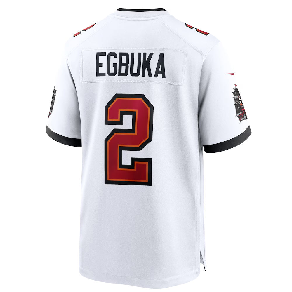 Pouc TB.Buccaneers #2 Emeka Egbuka Player White Home Game Stitched Jerseys