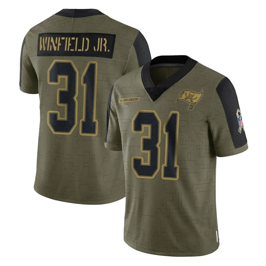 Pouc TB.Buccaneers #31 Antoine Winfield Jr. Player Olive Salute To Service Limited Game Stitched Jerseys
