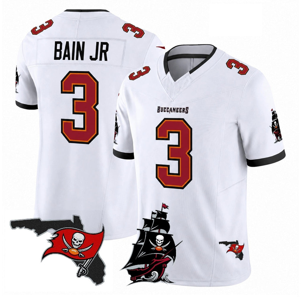 Pouc TB.Buccaneers #3 Rueben Bain Jr. Player White Limited 2026 Season Vapor F.U.S.E. Home Game Stitched Jerseys