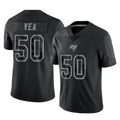 Pouc TB.Buccaneers #50 Vita Vea Player Black Reflective Limited Home Game Stitched Jerseys