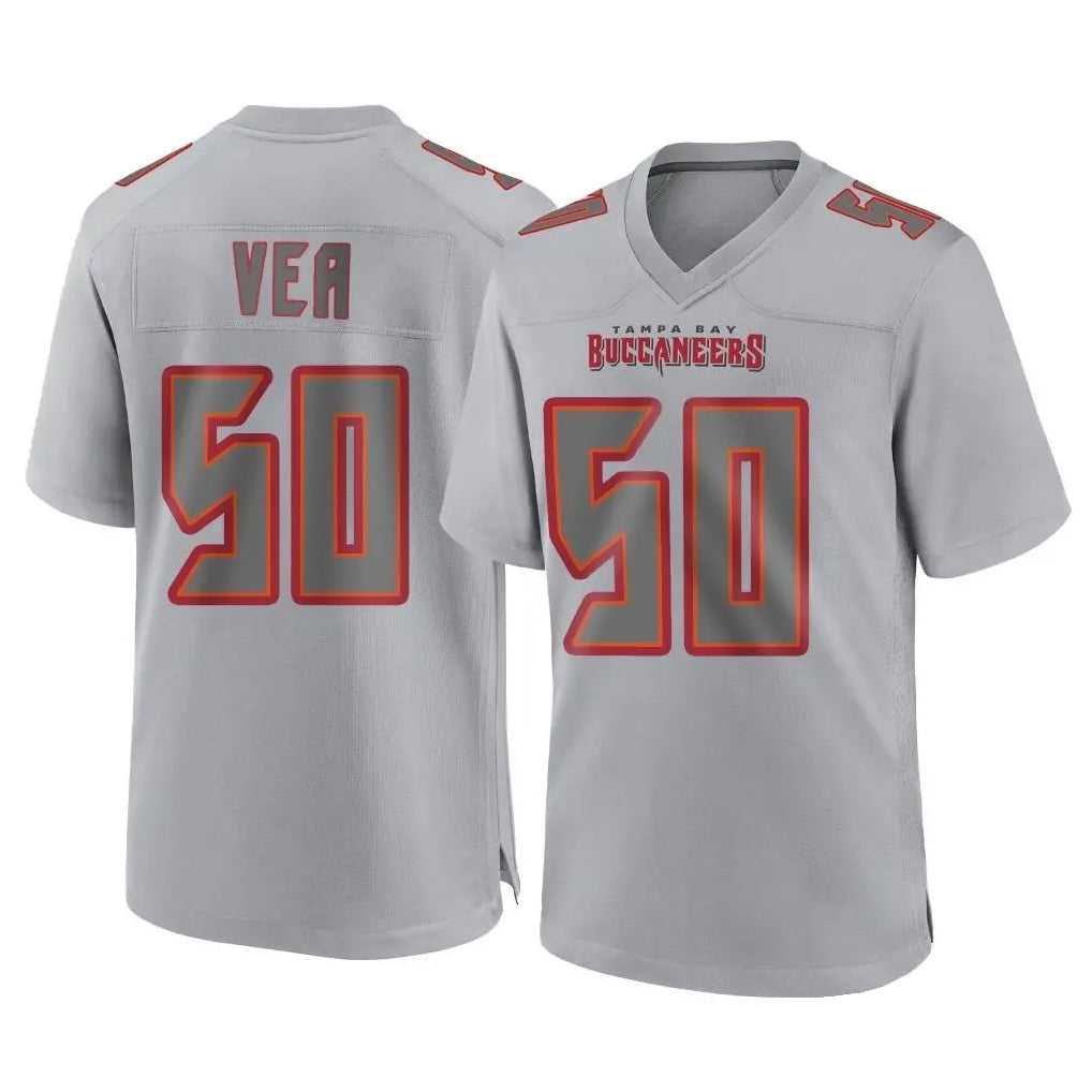 Pouc TB.Buccaneers #50 Vita Vea Player Gray Atmosphere Fashion Home Game Stitched Jerseys